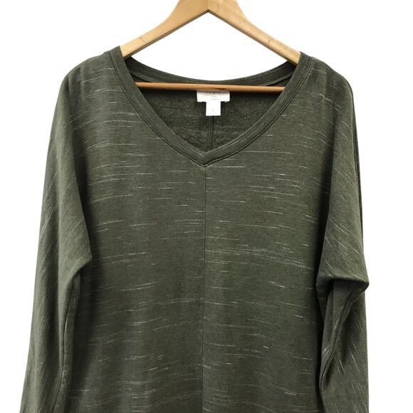 LOFT Top Womens Small Lounge Green White - Picture 2 of 5
